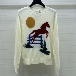 Ami Cream Sweater with Horse Design